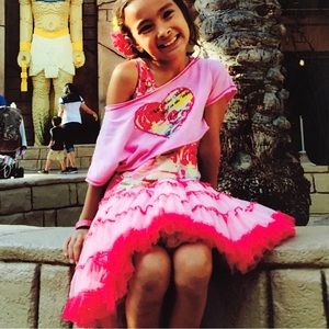 Ooh La La Couture Gorgeous Size 6 Dress with off-shoulder pull over shirt